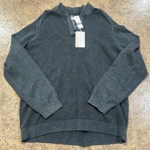 Tommy Bahama Tidemark Half Zip Sweater Coal XL NWT Mens Pullover